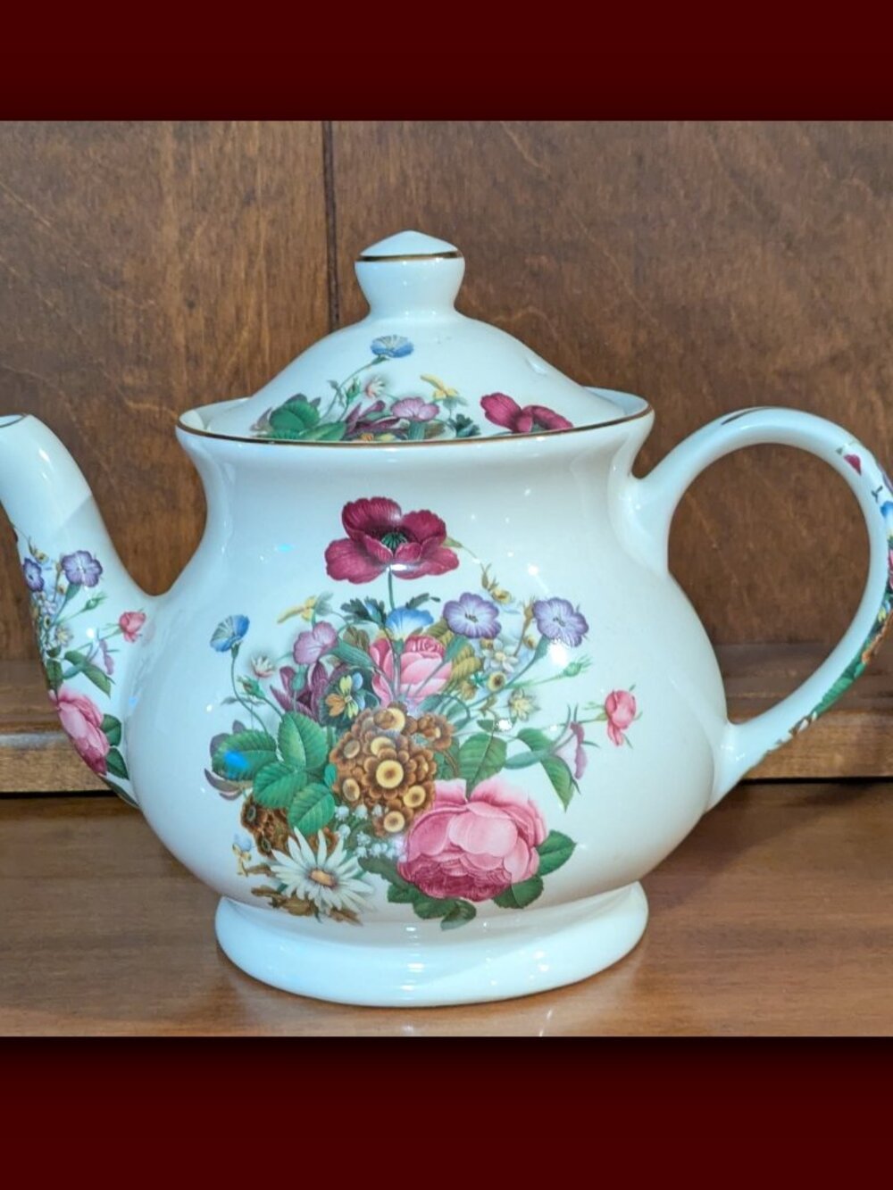 Vintage Sadler Windsor England Floral Teapot | English Cottage Garden